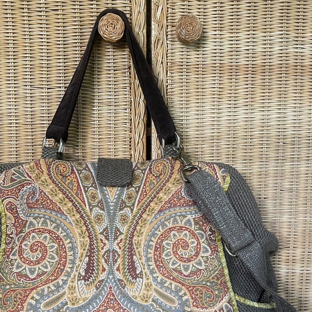 Offhand Designs Quilted Knitting Bag Yarn Project Tote Handmade Craft Bag Large